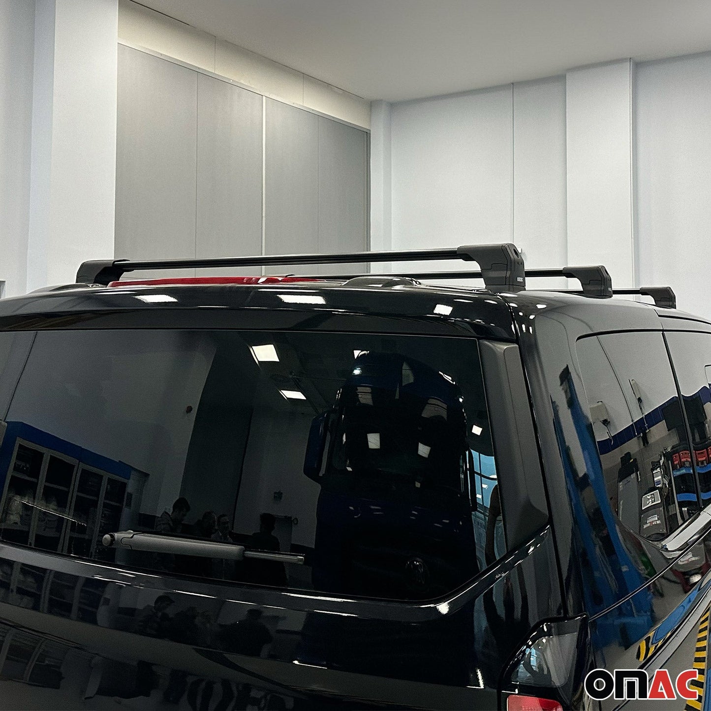 Portbagaj de plafon pentru VW Transporter T7 2024-2025 75kg aluminiu negru set 3 piese