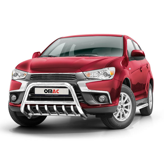 Bară de protecție/buton față pentru Mitsubishi ASX 2017-2022 cu ABE (omologare de tip germană), oțel, argintiu