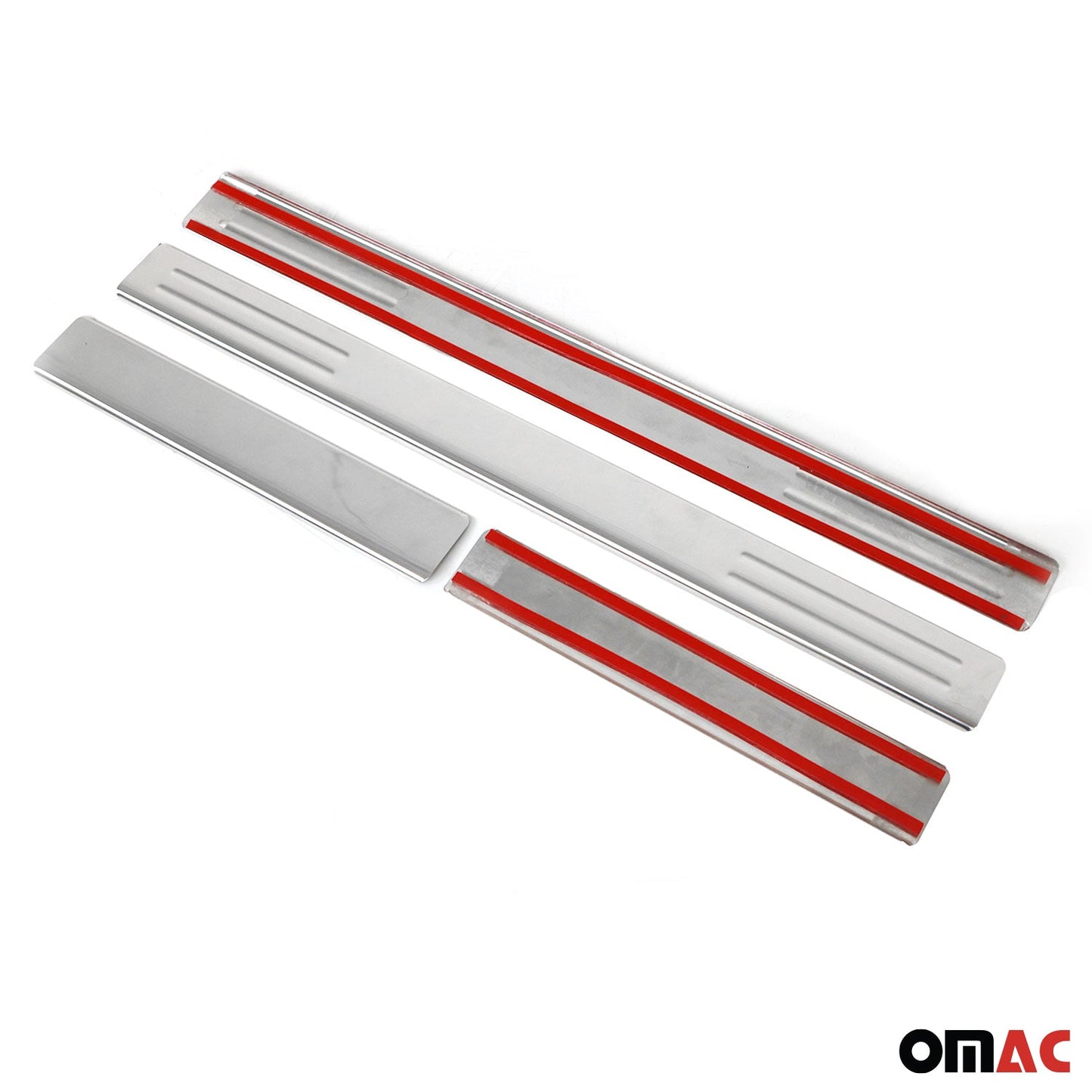 Ornamente prag uși pentru Dacia Duster 2010-2018, oțel inoxidabil, argintiu, set 4 piese