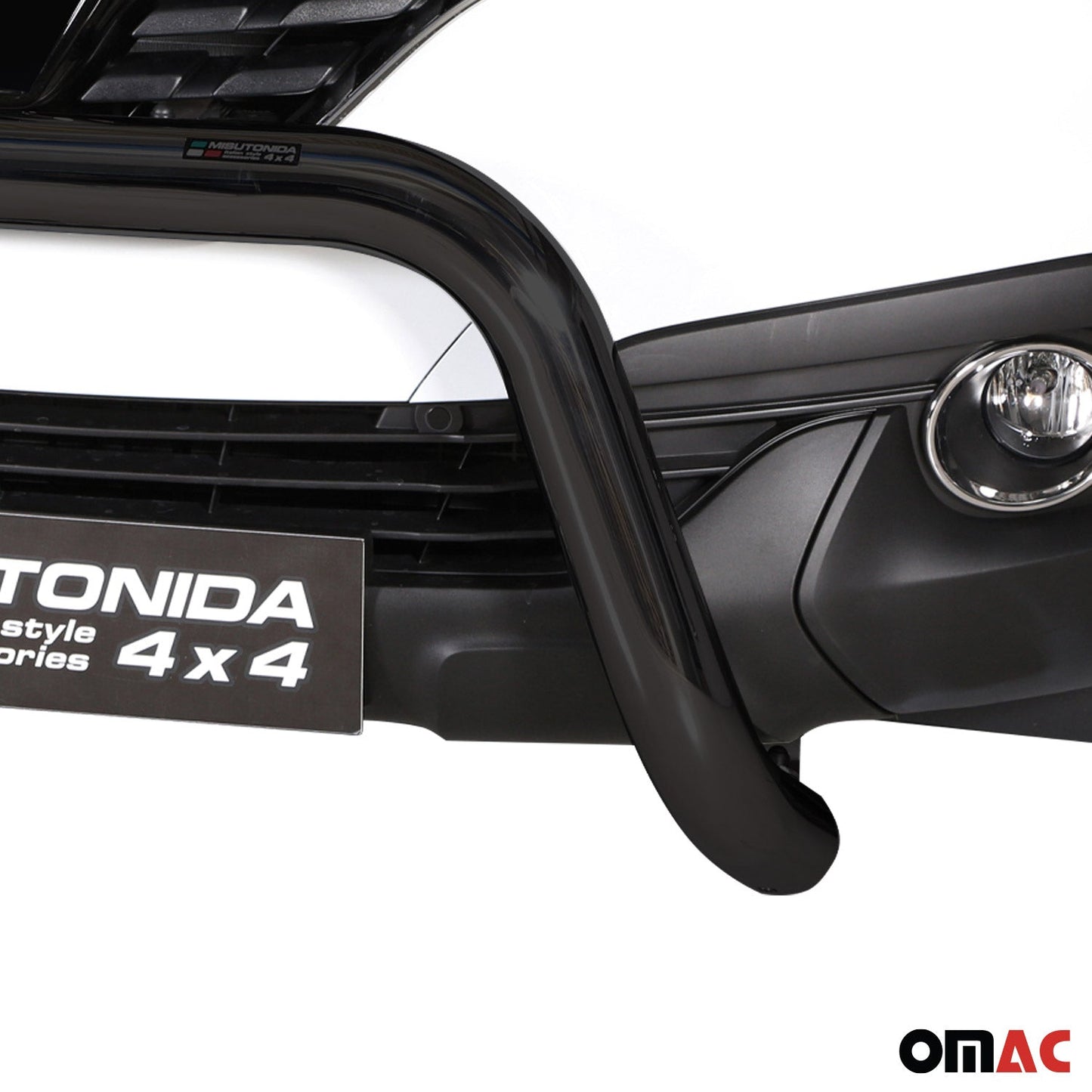 Bară de protecție/buton față pentru Renault Kadjar 2015-2018, ø76mm, oțel, negru