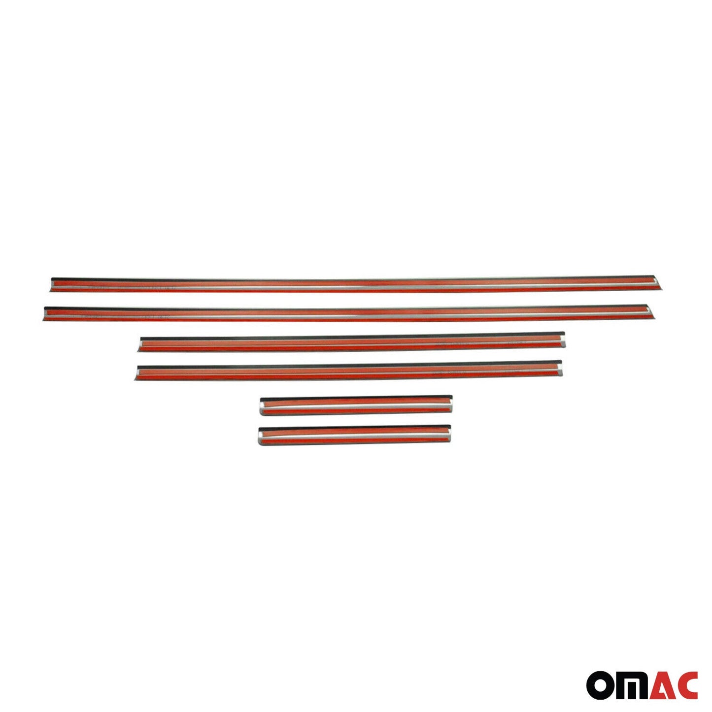 Benzi decorative pentru geamuri pentru Hyundai Getz 2002-2011, oțel inoxidabil cromat, 6 bucăți