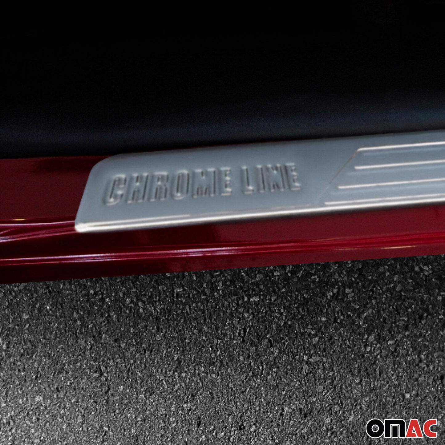 Protecții prag ușă Chromline cromate, cadru ușă, oțel inoxidabil, set 4 piese