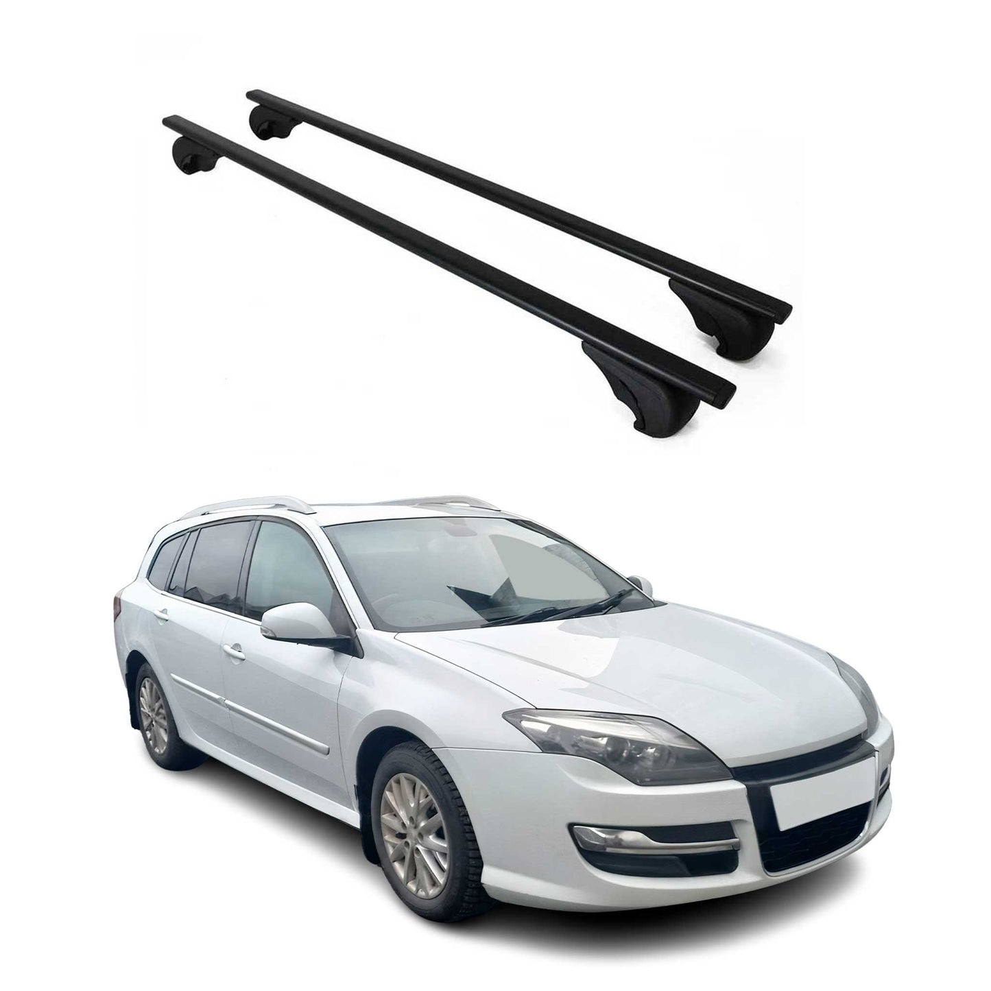 Portbagaj de plafon pentru Renault Laguna Grandtour 1995-2007 75kg, negru metalic
