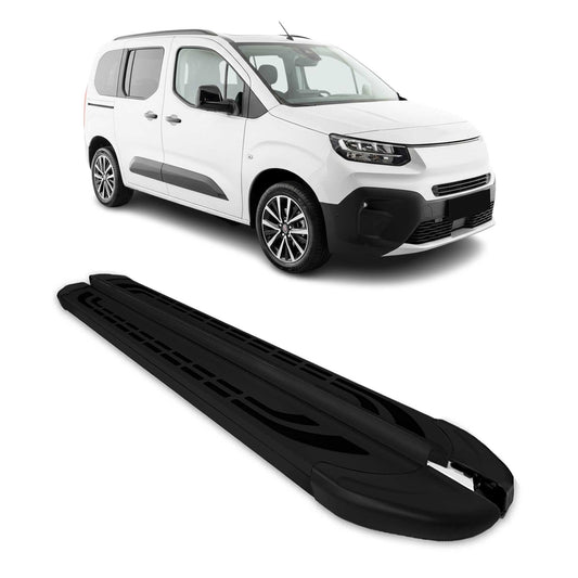 Trittbretter Seitenschweller für Fiat Doblo 2022-2025 Kombi L1 Schwarz 2 tlg