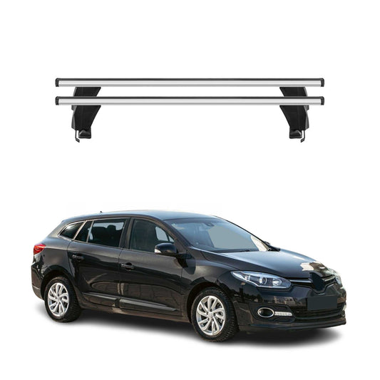 Menabo Dachträger Grundträger für Renault Megane mk3 Sportour 2009-16 Alu Grau
