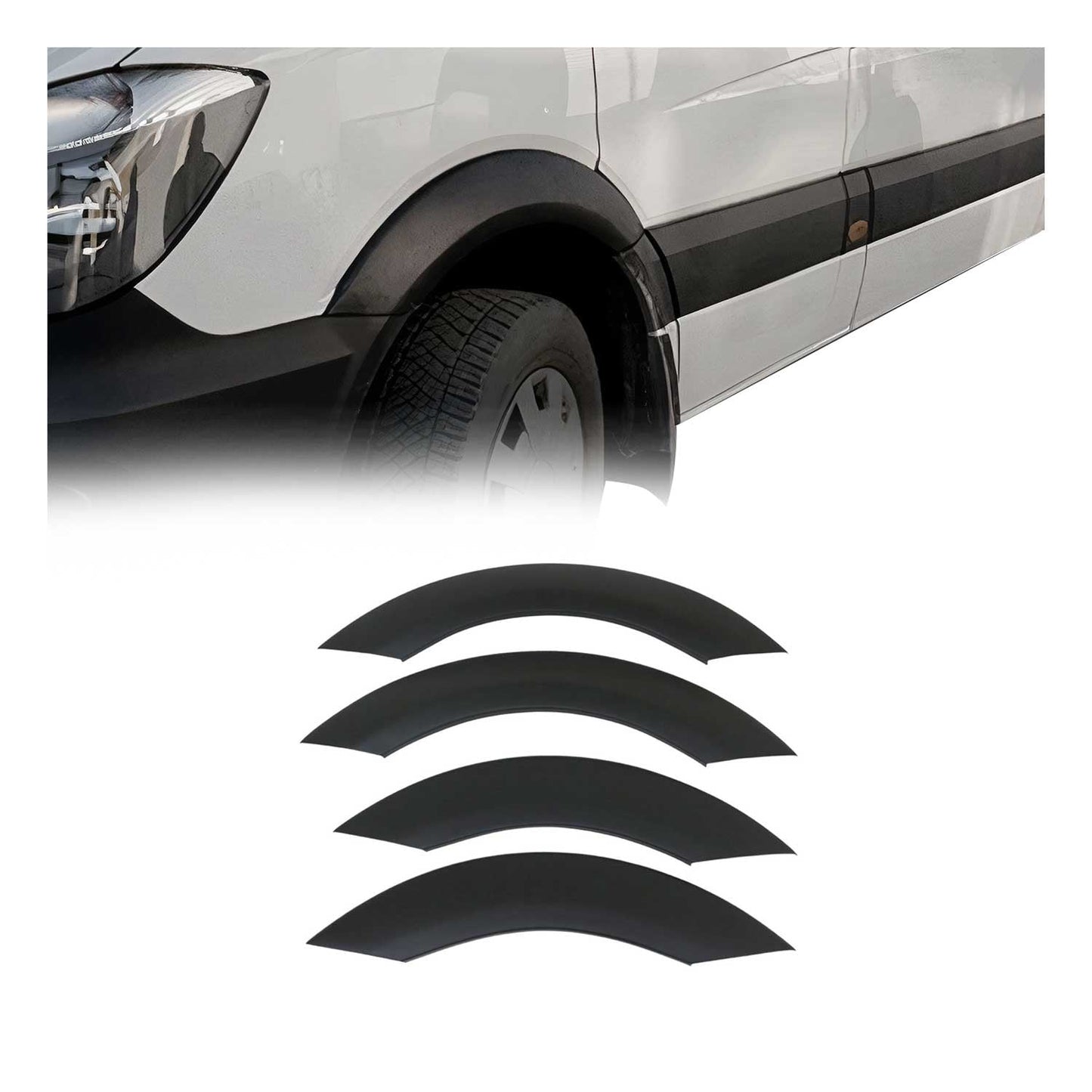 Radläufe Kotflügel Verbreiterung für Mercedes Sprinter W906 2006-2018 ABS 4tlg
