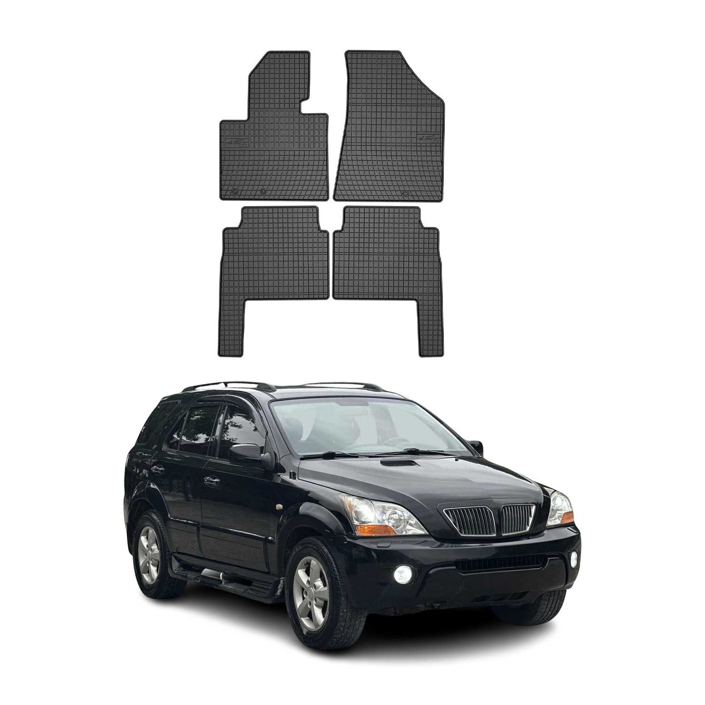 Covorașe de cauciuc Kia Sorento 2009-2012, set 4 piese, negru