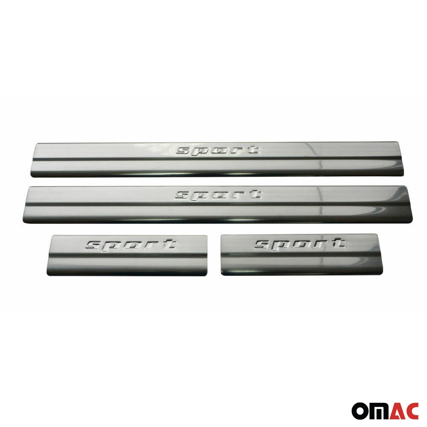 Ornamente prag uși pentru VW Tiguan 2007-2016, oțel inoxidabil, argintiu, set 4 piese