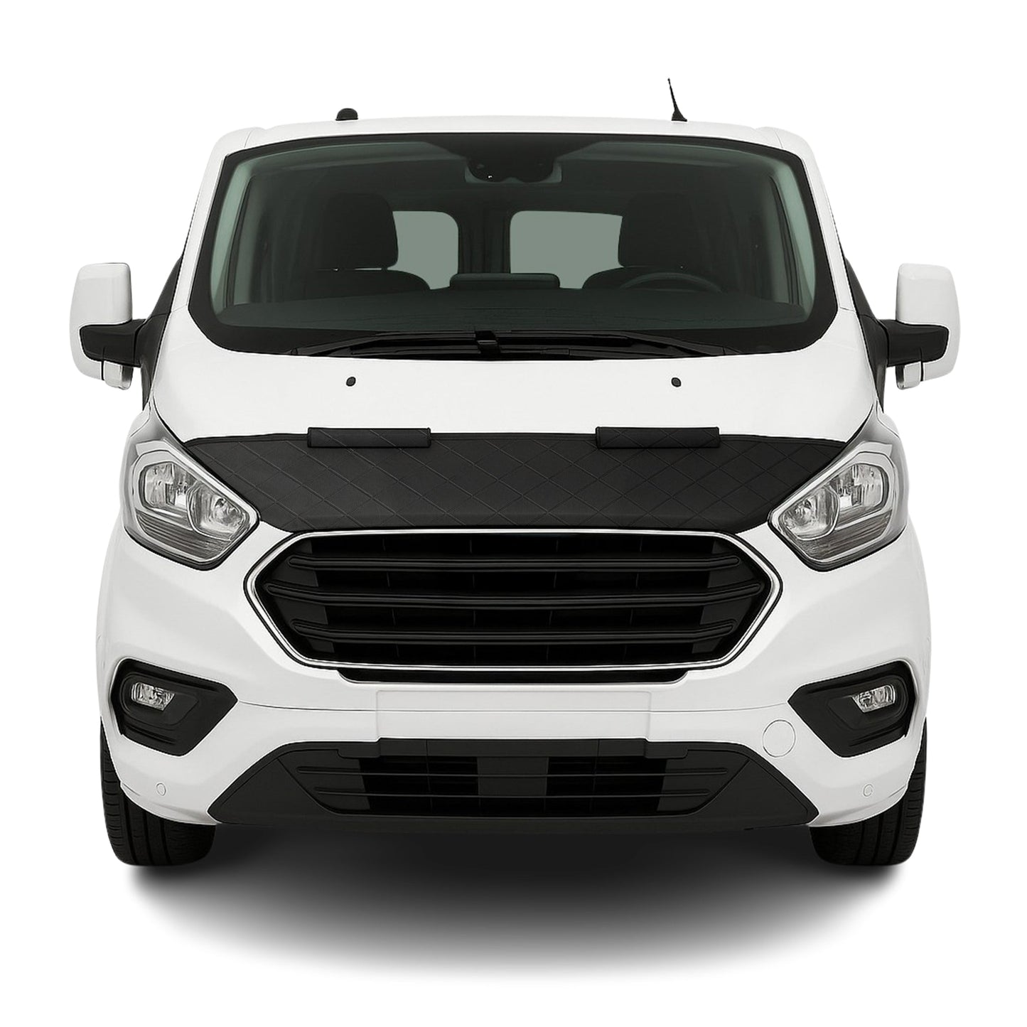 Haubenbra Steinschlagschutz für Ford Tourneo Custom 2018-2024 Schwarz Halb