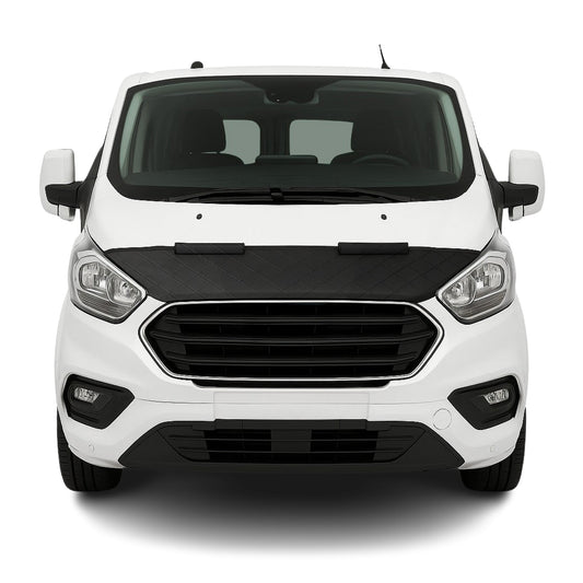 Haubenbra Steinschlagschutz für Ford Tourneo Custom 2018-2024 Schwarz Halb