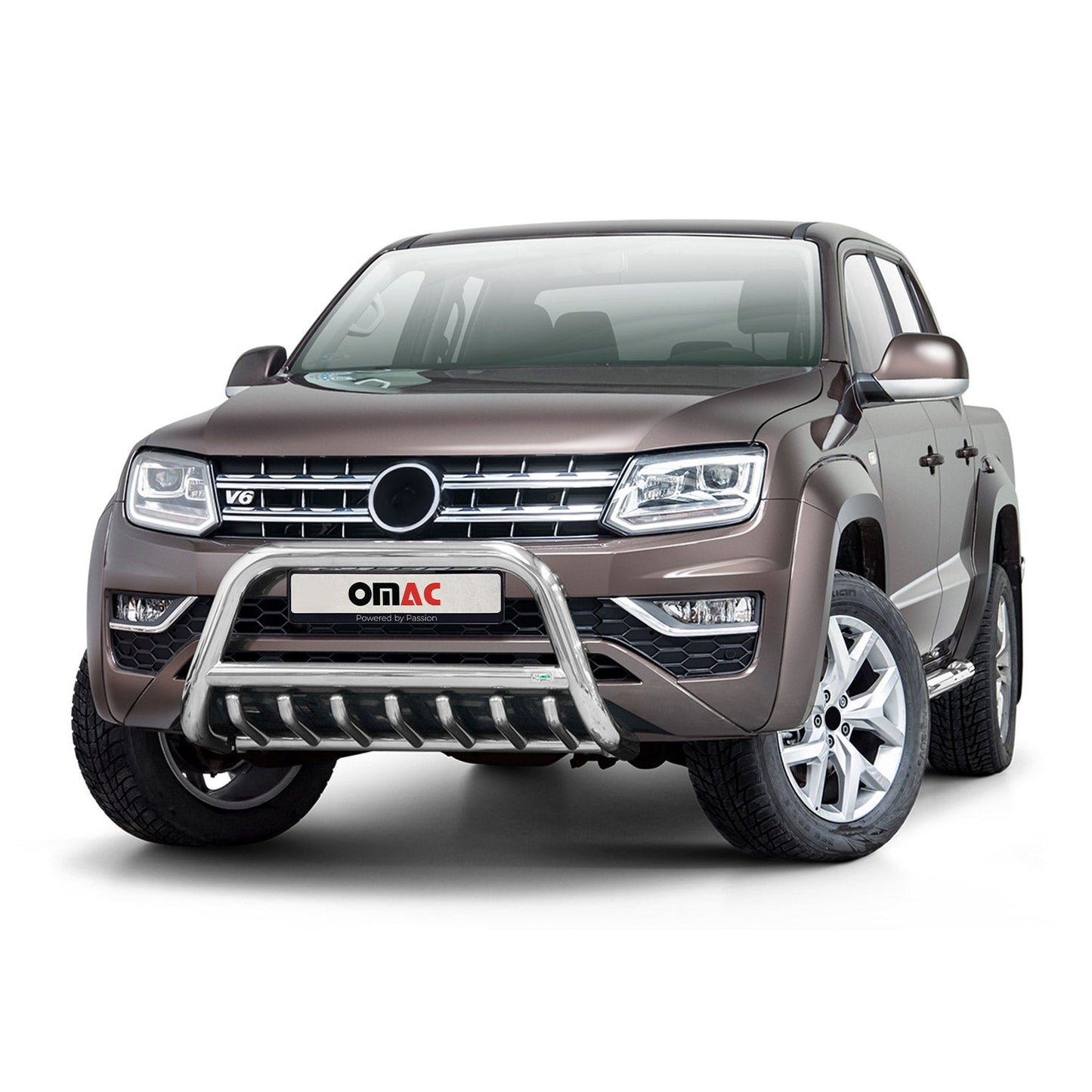 Bară de protecție față pentru VW Amarok 2016-2021 cu omologare ABE (omologare de tip germană) - argintiu