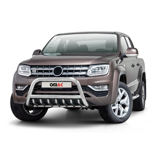 Bară de protecție față pentru VW Amarok 2016-2021 cu omologare ABE (omologare de tip germană) - argintiu