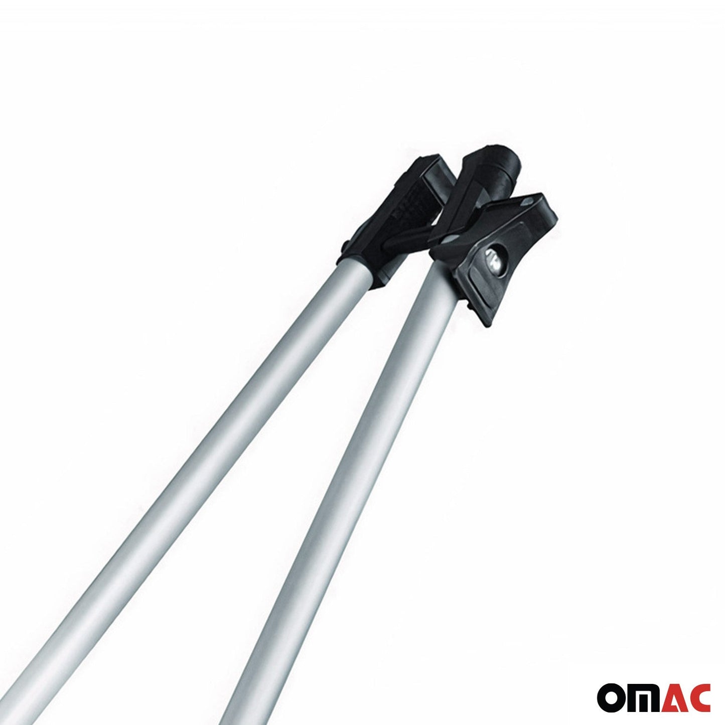 2x Fahrradträger Dachfahrradträger bis 17kg Aluminium Silber Fahrradhalter