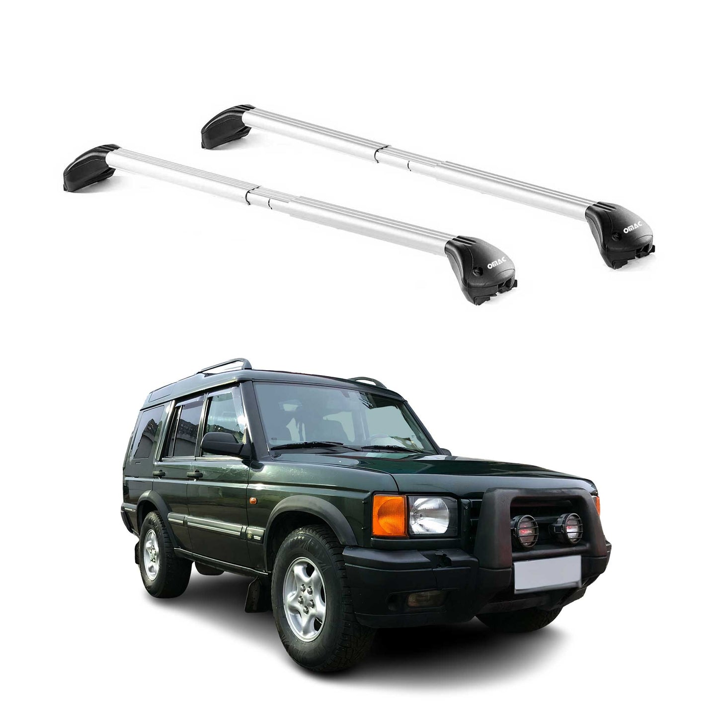 Portbagaj de plafon pentru Land Rover Discovery II 1998-2004 100kg aluminiu argintiu ABE