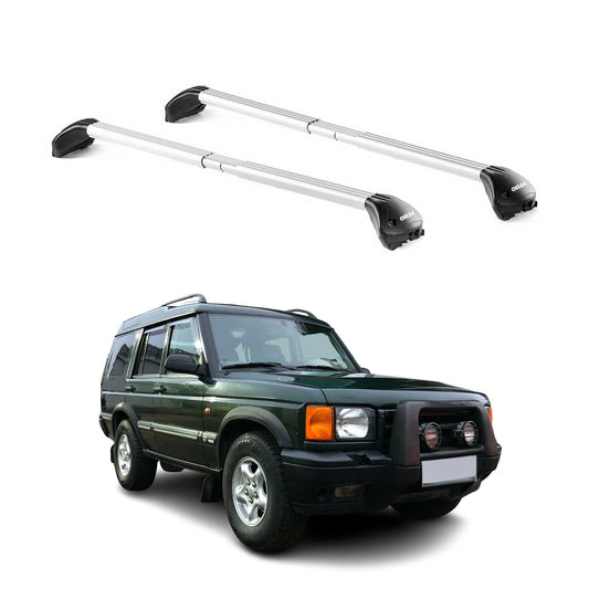 Portbagaj de plafon pentru Land Rover Discovery II 1998-2004 100kg aluminiu argintiu ABE