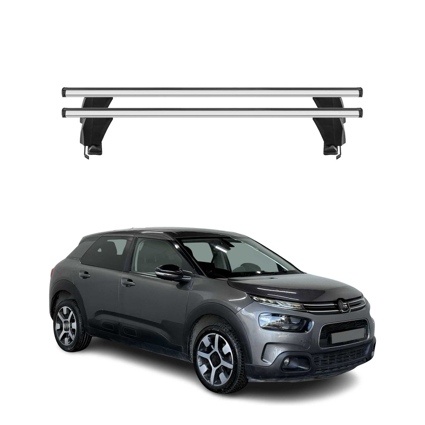 Menabo Dachträger Grundtäger für Citroen C4 Cactus 2018-2024 50kg Alu Silber 2x