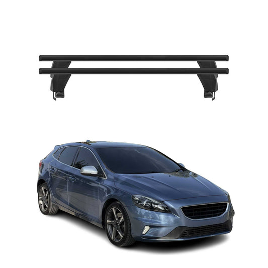 Menabo Dachträger Grundtäger für Volvo V40 2012-2016 Pre-FL 50kg Alu Schwarz 2x