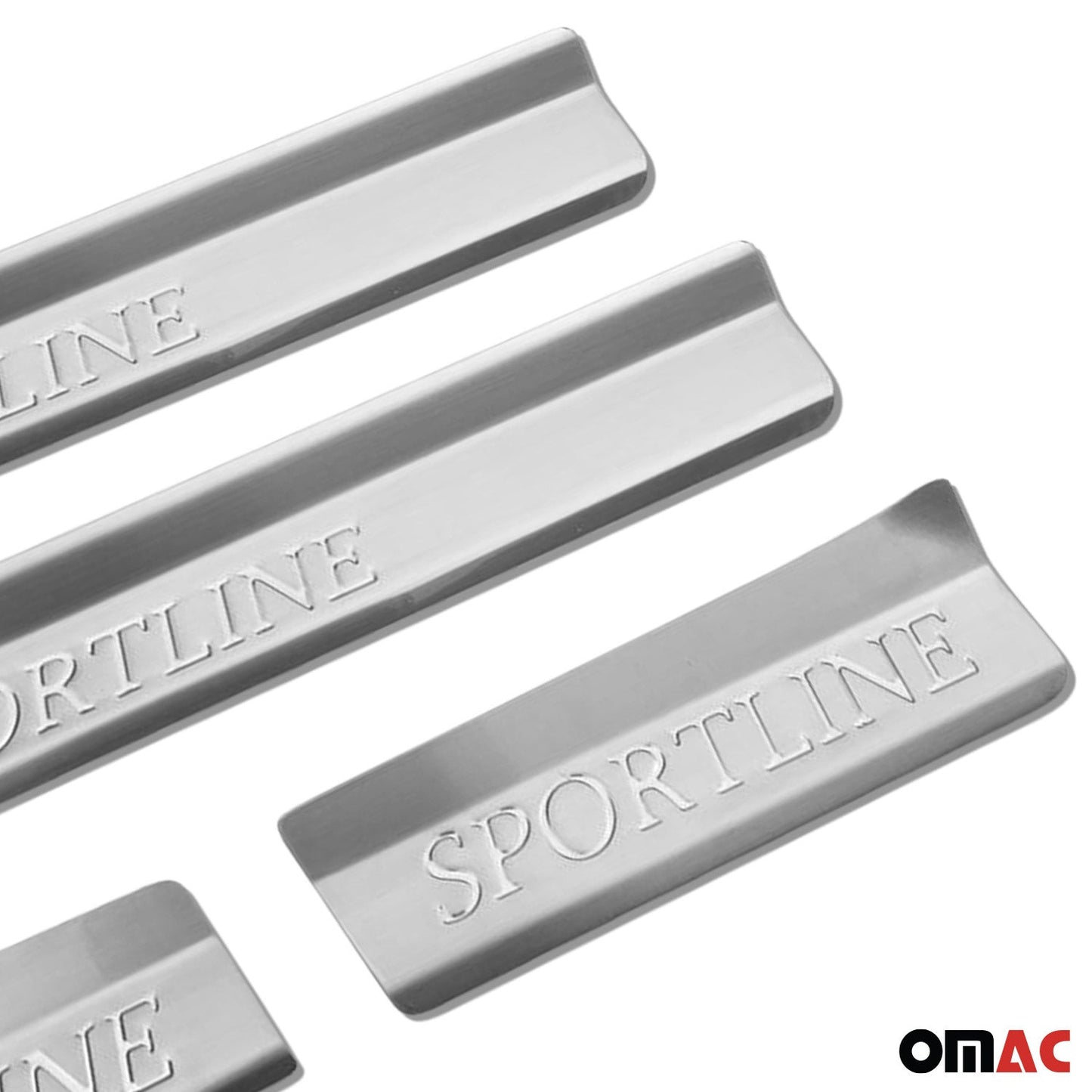 Ornamente prag uși pentru BMW Seria 3 E46 1998-2007, oțel inoxidabil, argintiu, set 4 piese