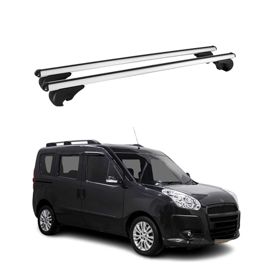 Dachträger Grundtäger für Fiat Doblo 2010-2022 75kg Alu Silber 2 tlg