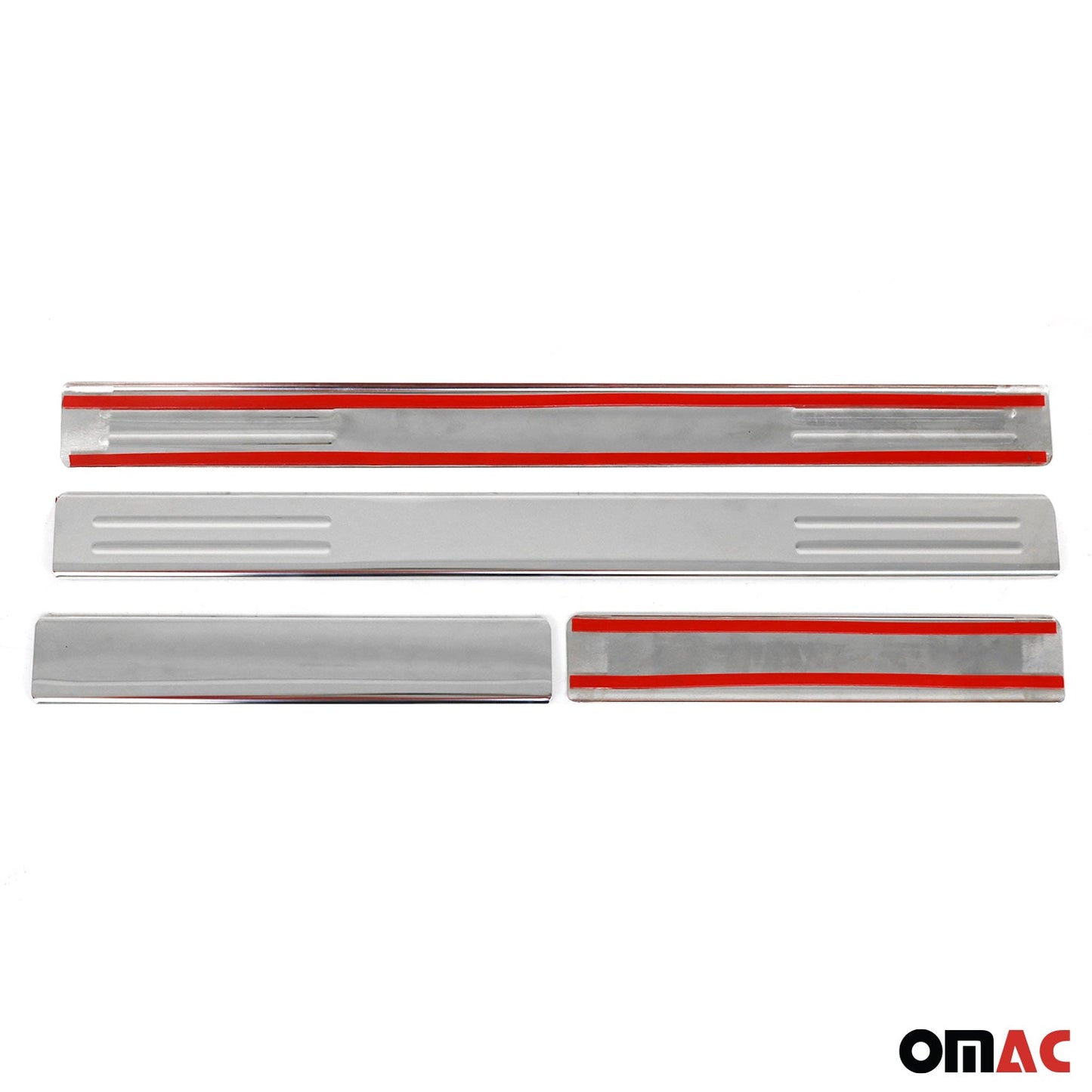 Ornamente prag uși pentru Dacia Duster 2010-2018, oțel inoxidabil, argintiu, set 4 piese