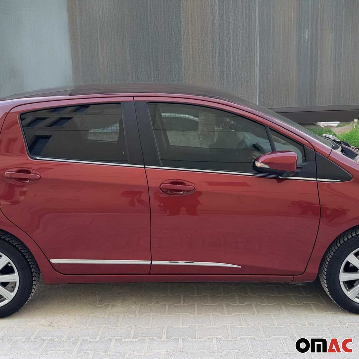 Benzi decorative pentru geamuri pentru Toyota Yaris hatchback 2012-2020, oțel inoxidabil, set 4 piese