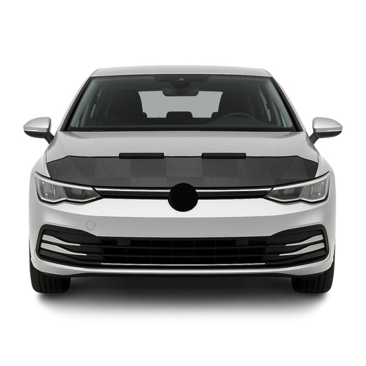 Haubenbra Steinschlagschutz für VW Golf Schrägheck 2019-2025 Kariert Halb