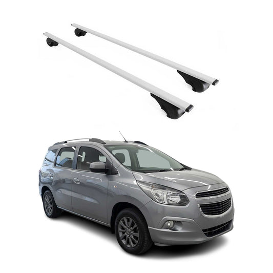 Portbagaj de plafon pentru Chevrolet Spin 2012-2016 75kg metal argintiu 2 buc