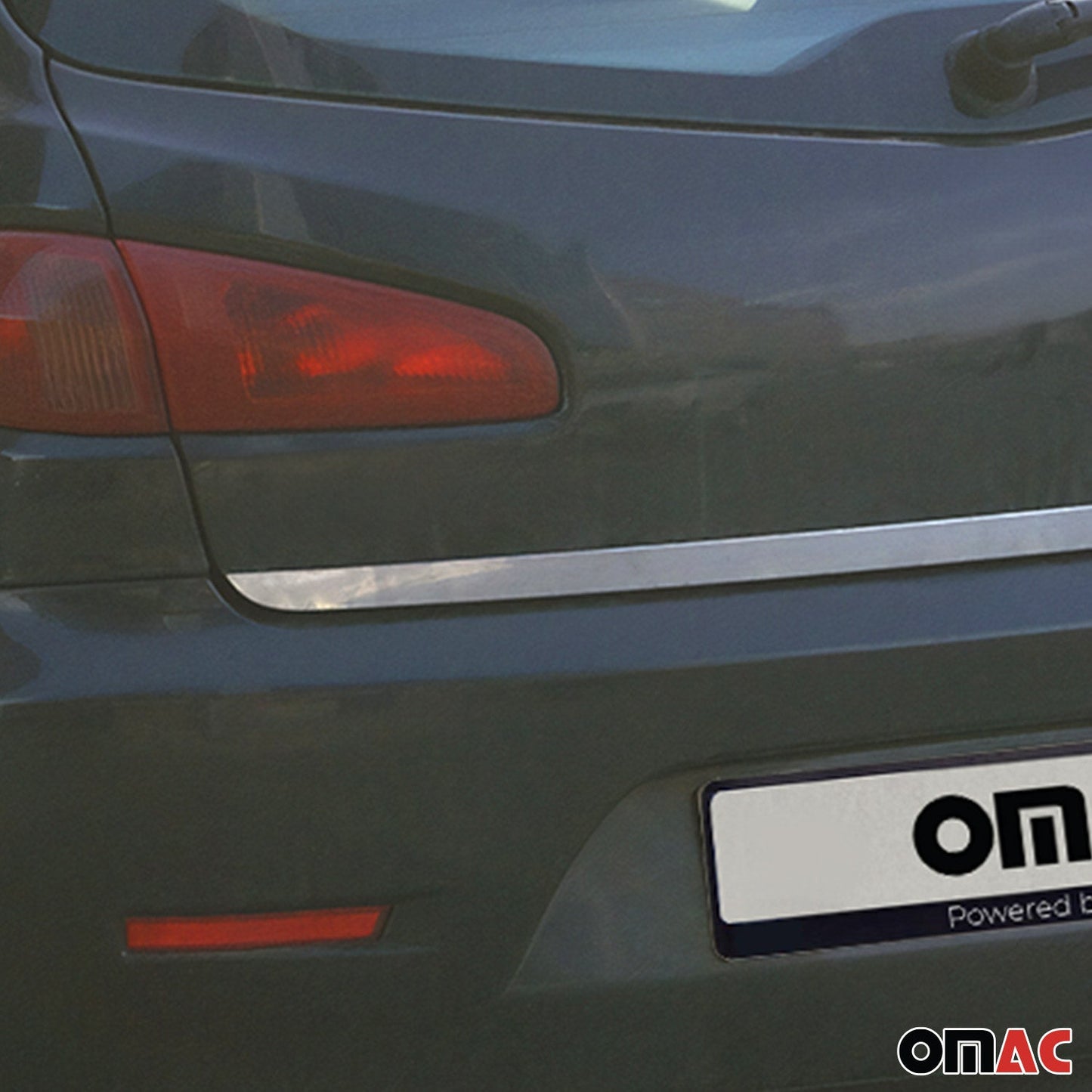 Bandă decorativă portbagaj, bandă decorativă spate pentru Alfa Romeo 147 2000-2010, partea inferioară din oțel inoxidabil cromat
