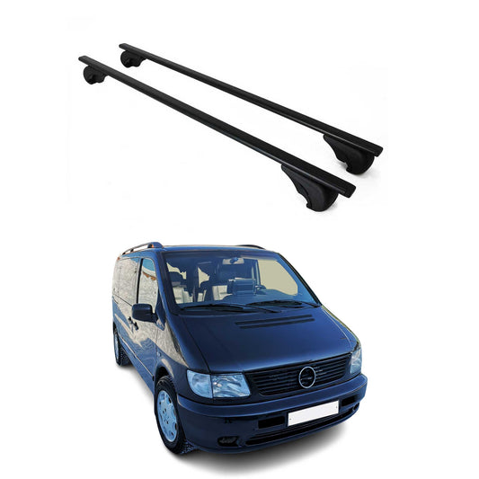 Portbagaj de plafon pentru Mercedes V Class W638 1996-2003 75kg, negru metalic