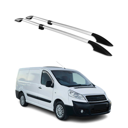 Dachreling Dachgepäckträger für Fiat Scudo 2006-2016 L2 Mitte RS Alu Grau