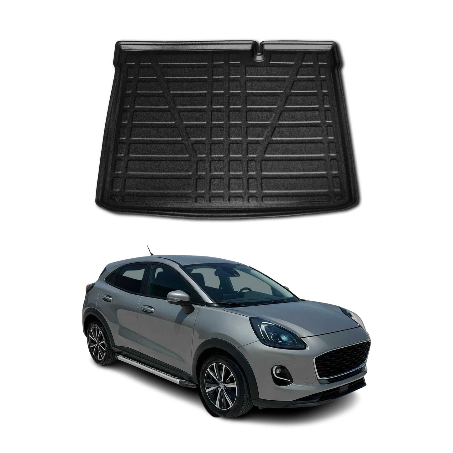 Kofferraumwanne Laderaumwanne für Ford Puma 2019-2025 Untere Gummi TPE Schwarz