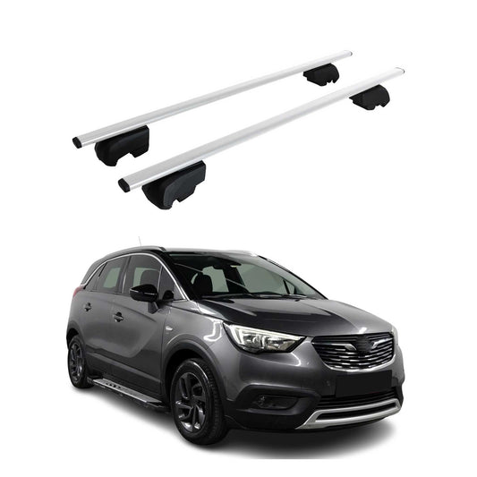 Dachträger Gepäckträger für Opel Vauxhall Crossland X 2017-2021 ABE Silber