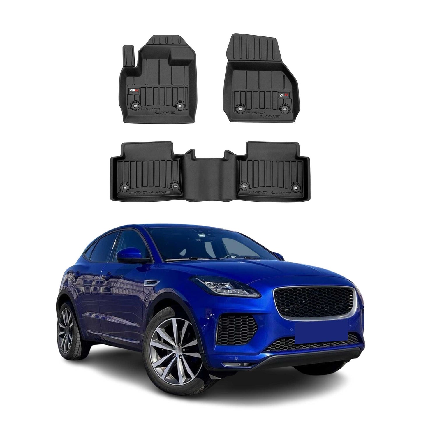 2017-2025 Jaguar E-Pace Fußmatten TPE Schwarz 3 tlg