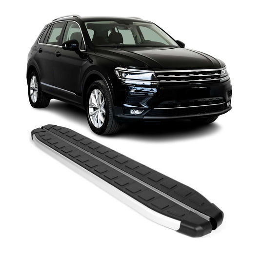 Seitenschweller Seitenbretter Trittbretter für VW Tiguan mk2 2016-2024 Schwarz