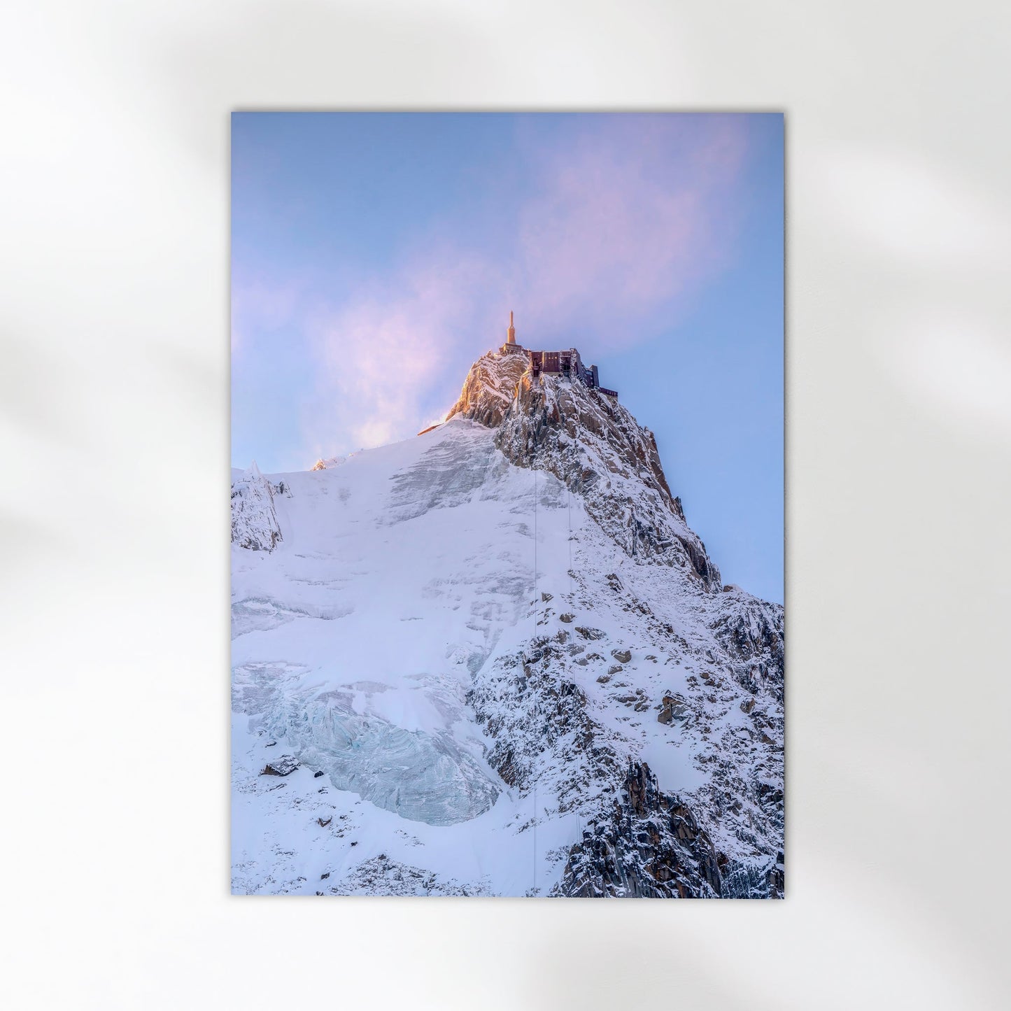 Aiguille Du Midi Wandbild Alpenpanorama - Größe A4, 200 G/m2 Papier