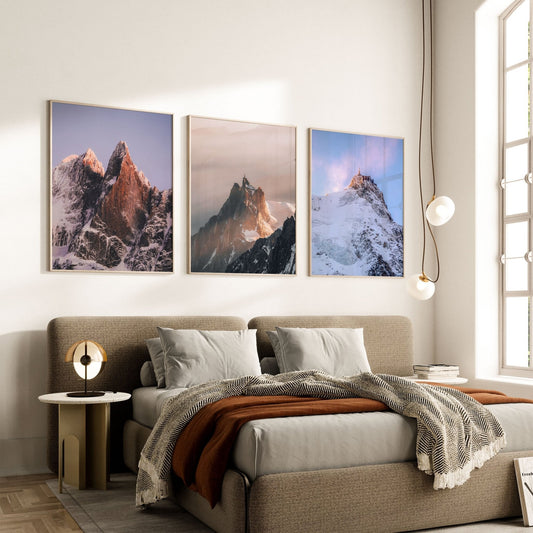 AlpenLicht Les Drus Aiguille Du Midi Panorama - Auflage 3 Größe 30x40