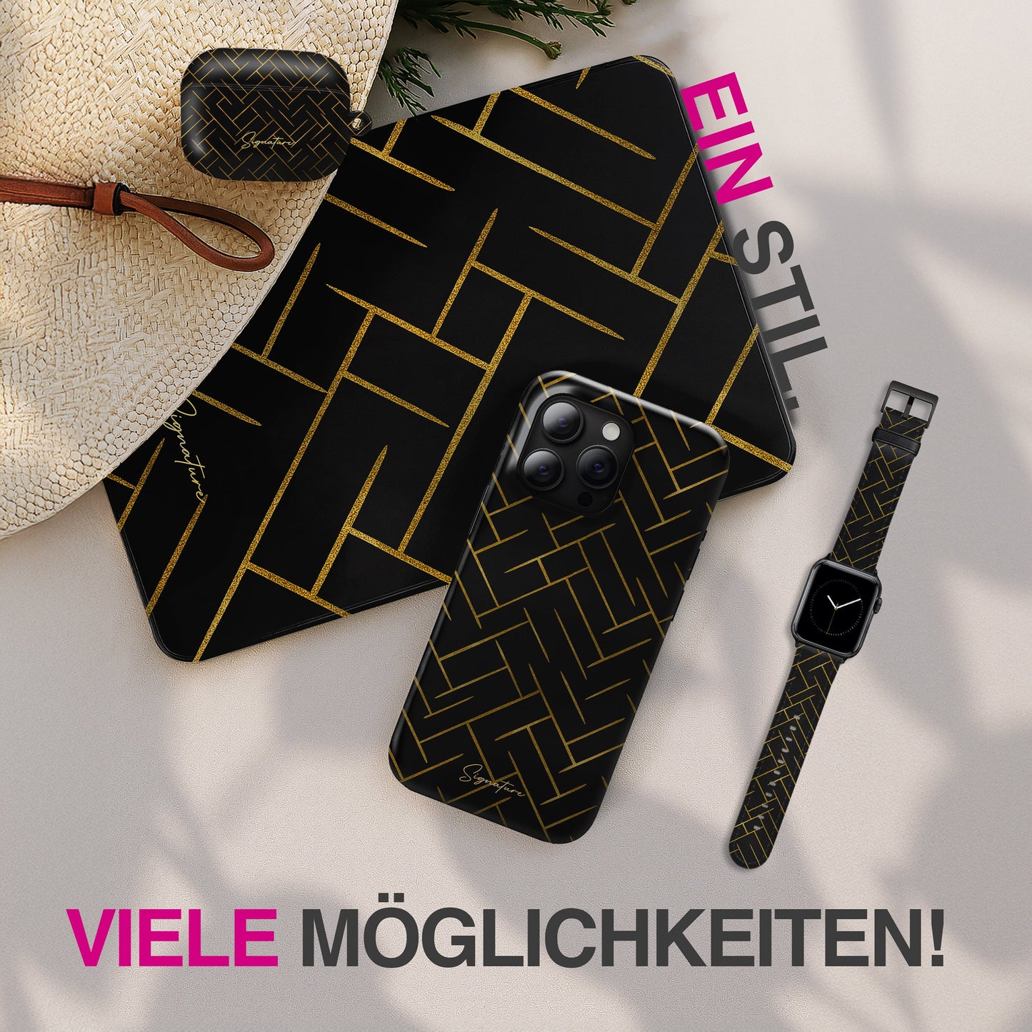 Noir - Apple Watch Armband 44-49mm & 42 (Serie 1-3)