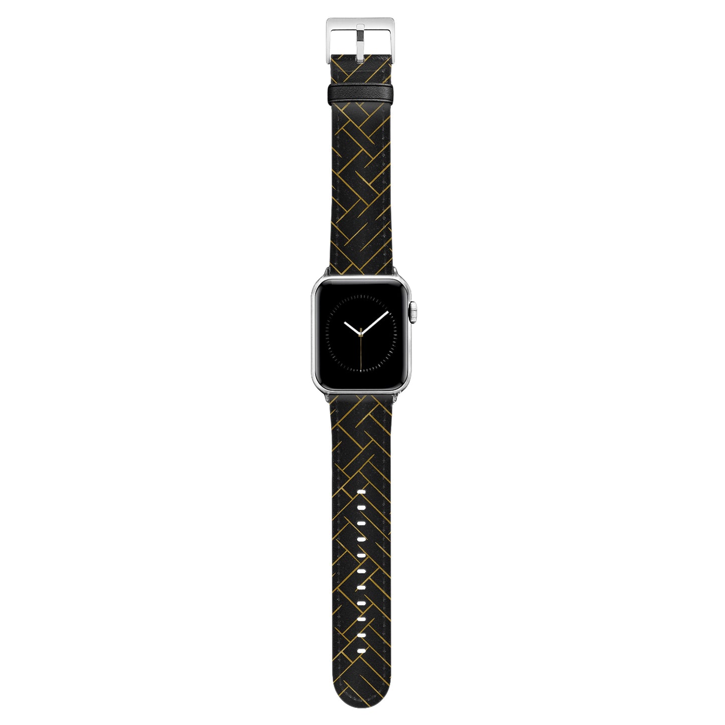 NALIA Berlin Noir Armband - Größe 38-41mm Und 42mm, Leder, Kompatibel Apple Watch Serie 10