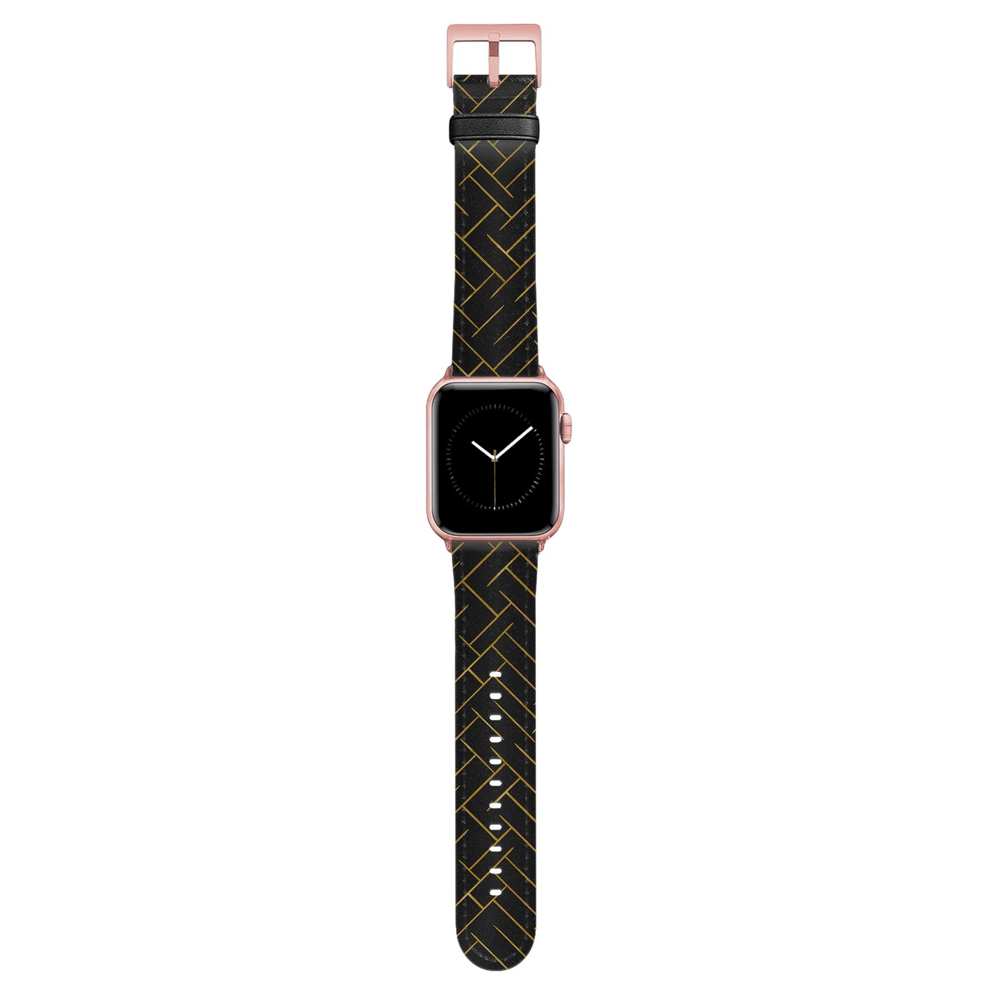 NALIA Berlin Noir Armband - Größe 38-41mm Und 42mm, Leder, Kompatibel Apple Watch Serie 10