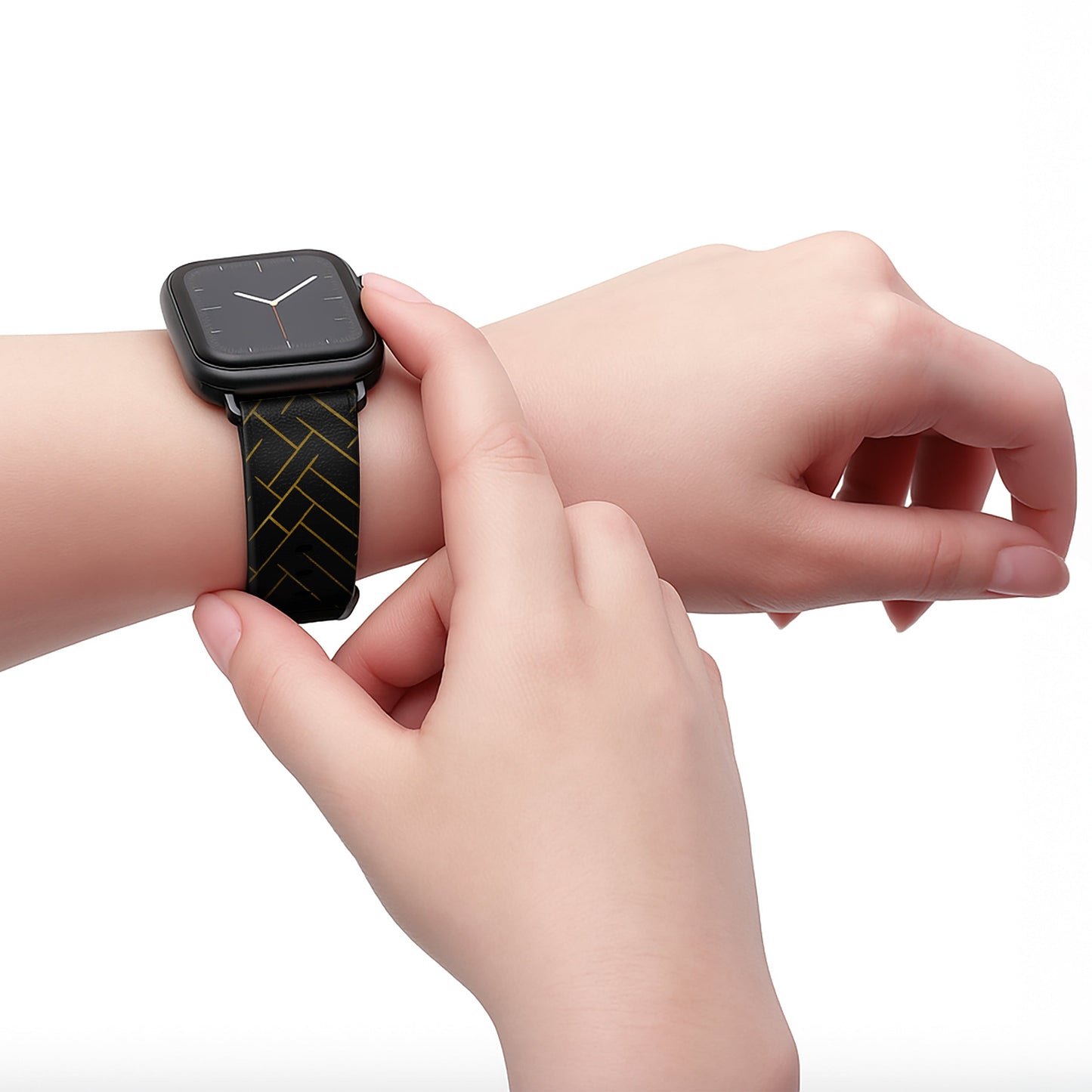 Noir - Apple Watch Armband 44-49mm & 42 (Serie 1-3)