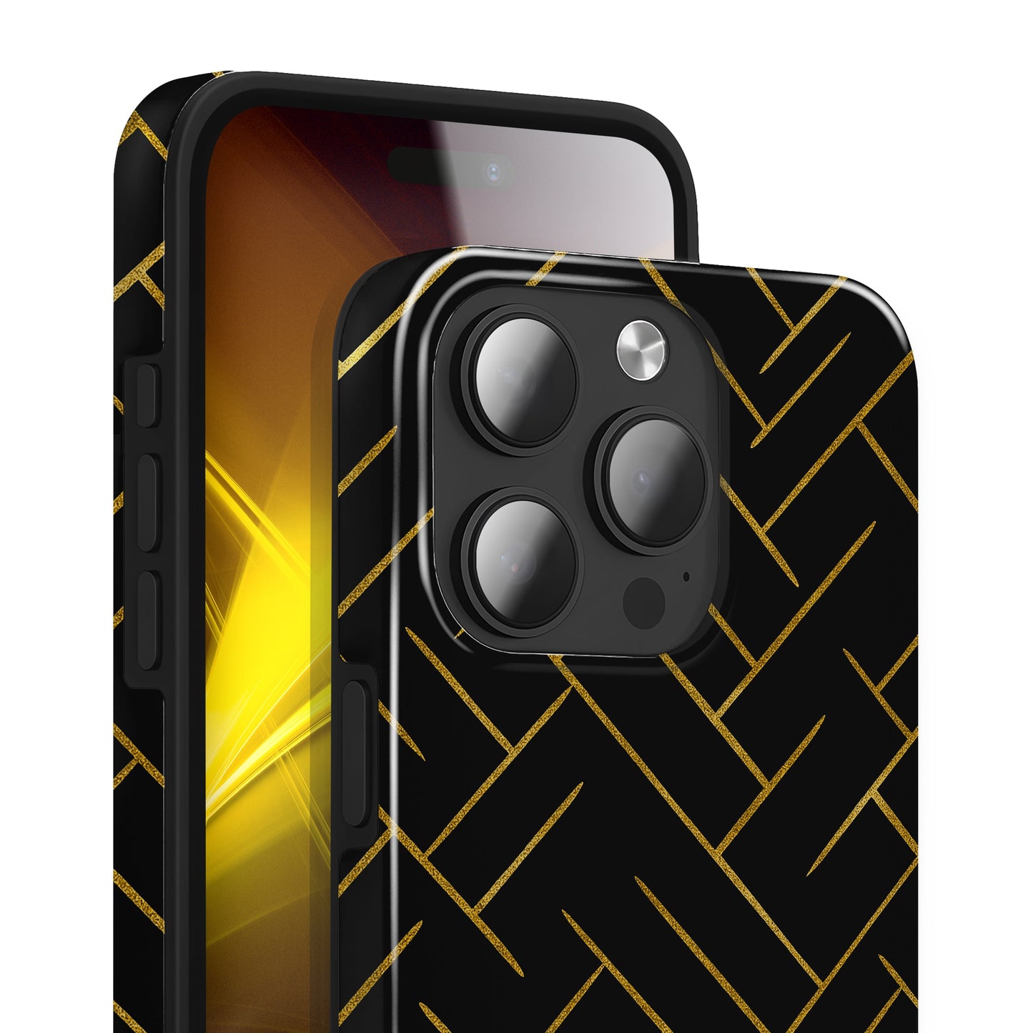 Noir iPhone 15 Pro Hülle - Schimmerndes Berliner Lichtdesign - Stoßfest Passgenau Dünn