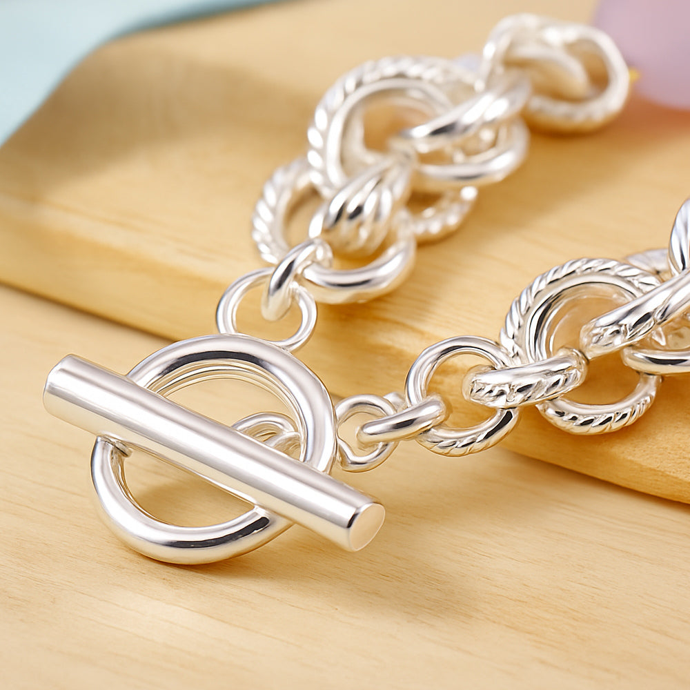 SterlingArmband 925 Gliederarmband TStab - 925er Silber, Länge 20 cm