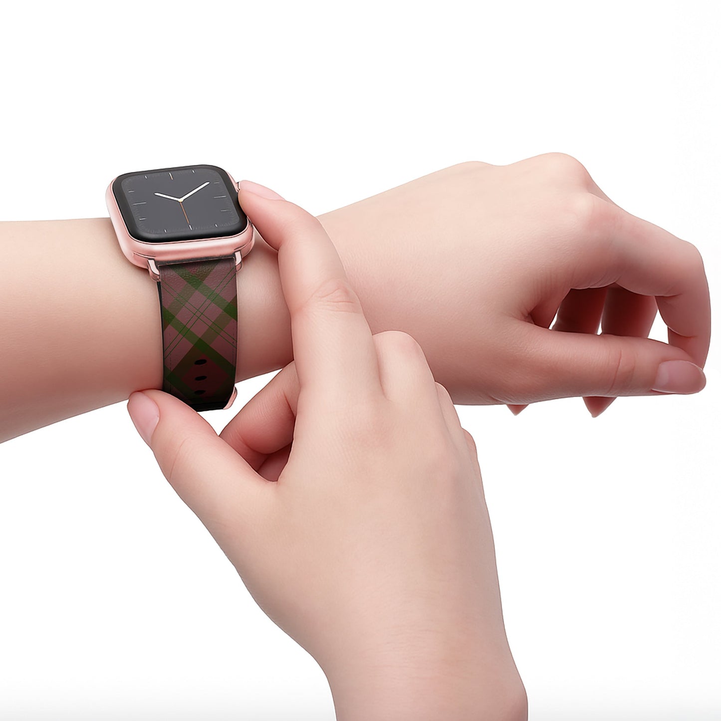 NALIA Signature Oxford Armband - Größe 38-41mm Und 42mm Kompatibel Apple Watch Serie 10