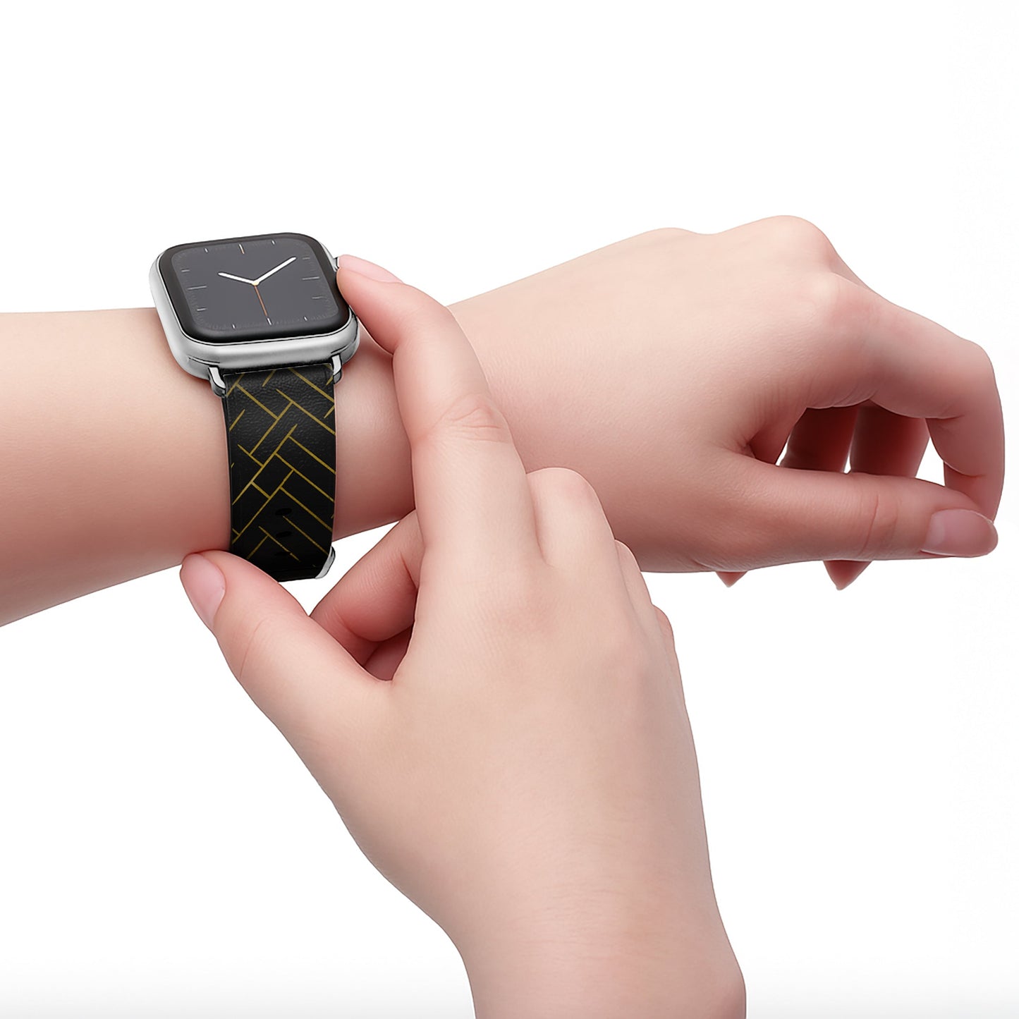 NALIA Signature Oxford Armband - Größe 38-41mm Und 42mm Kompatibel Apple Watch Serie 10