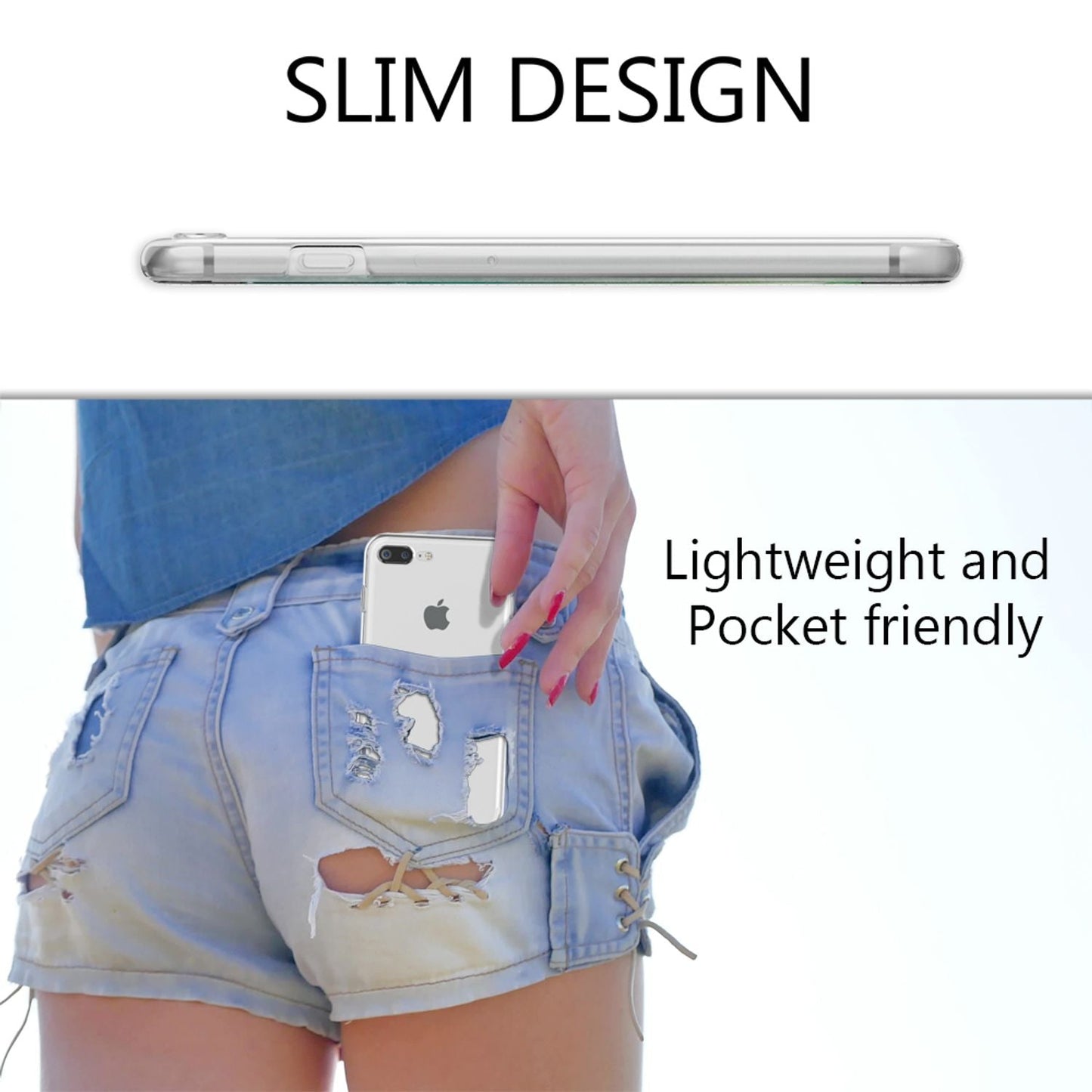 NALIA 360 Grad Handy Hülle für Apple iPhone 8 Plus / 7 Plus, Full Cover Case