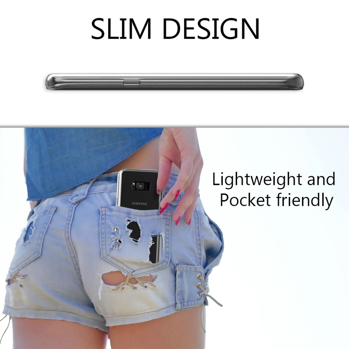 NALIA 360 Grad Handyhülle Rundumschutz - Transparent Silikon-Bumper Galaxy S8 Kompatibel