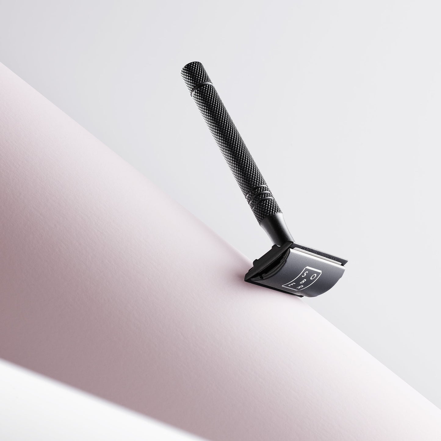 Rasierhobel Edelstahl schwarz matt