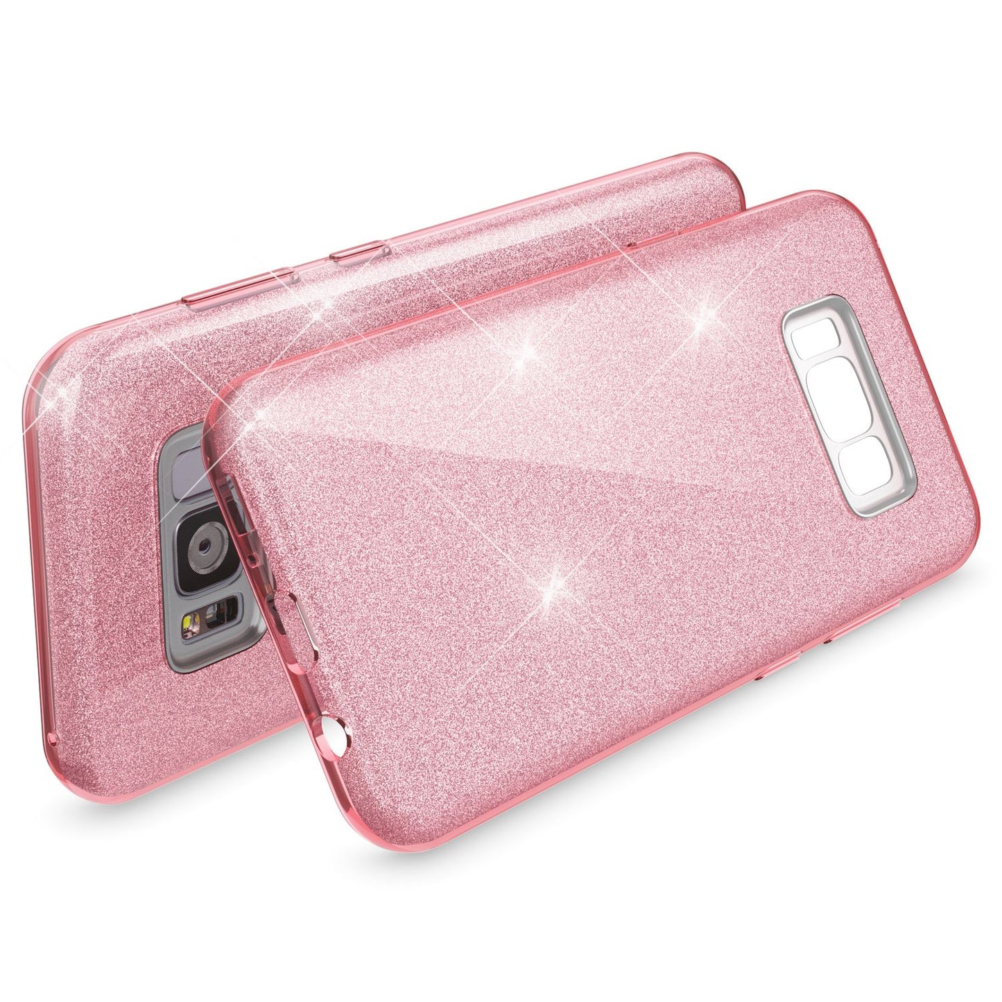 Samsung Galaxy S8 Plus Handy Hülle von NALIA, Glitzer Silikon Cover Case Schutz