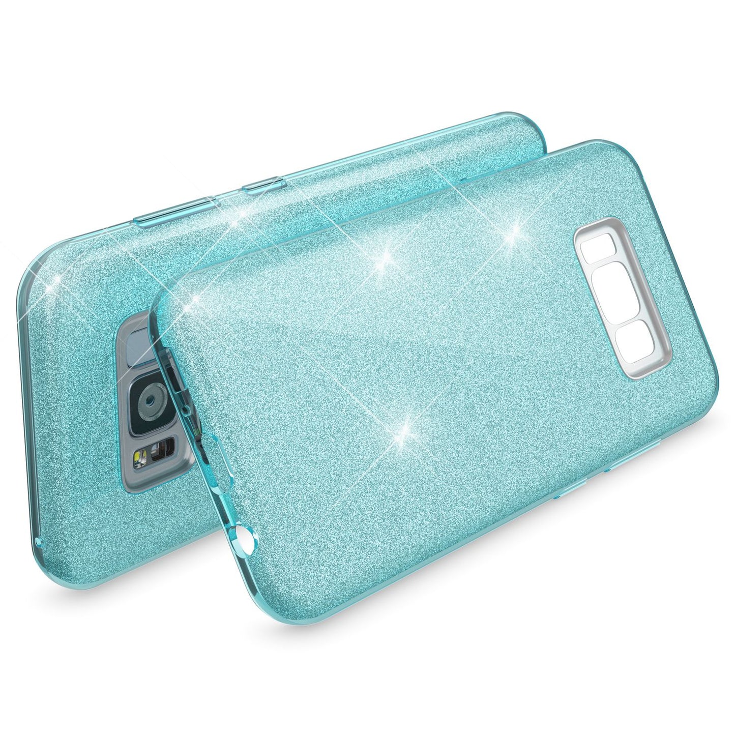 Samsung Galaxy S8 Plus Handy Hülle von NALIA, Glitzer Silikon Cover Case Schutz