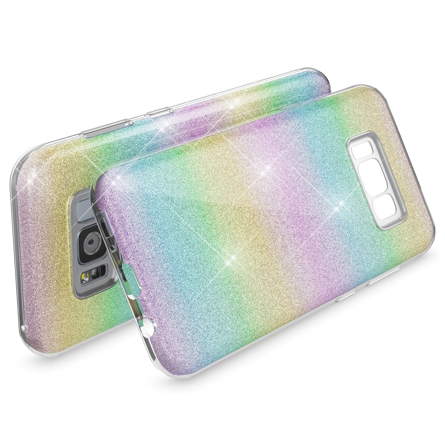 Samsung Galaxy S8 Plus Handy Hülle von NALIA, Glitzer Silikon Cover Case Schutz